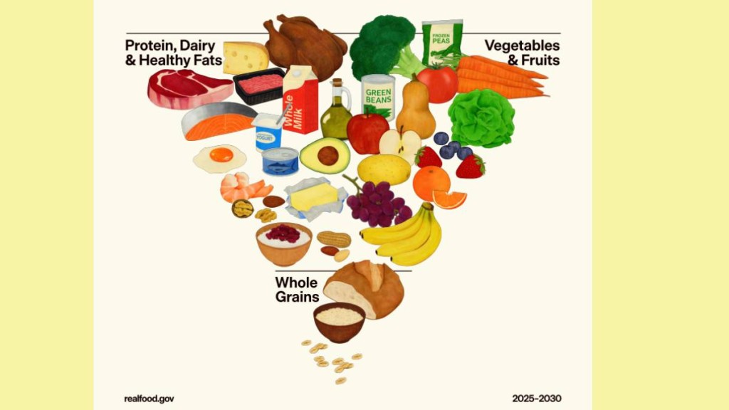 美新版倒金字塔飲食指南。realfood.gov