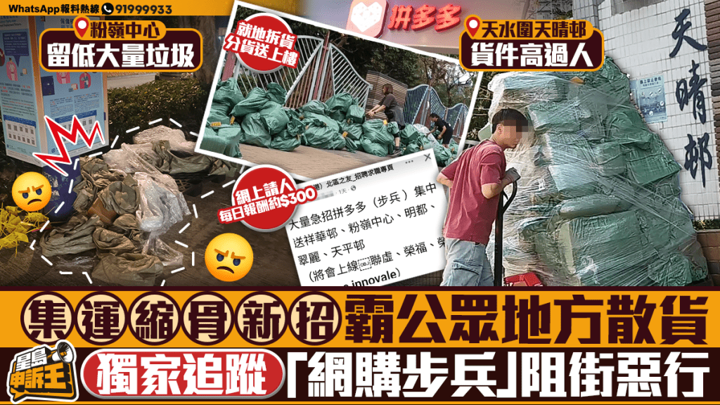 星島申訴王|集運縮骨新招 霸公眾地方散貨 獨家追蹤 「網購步兵」阻街惡行 