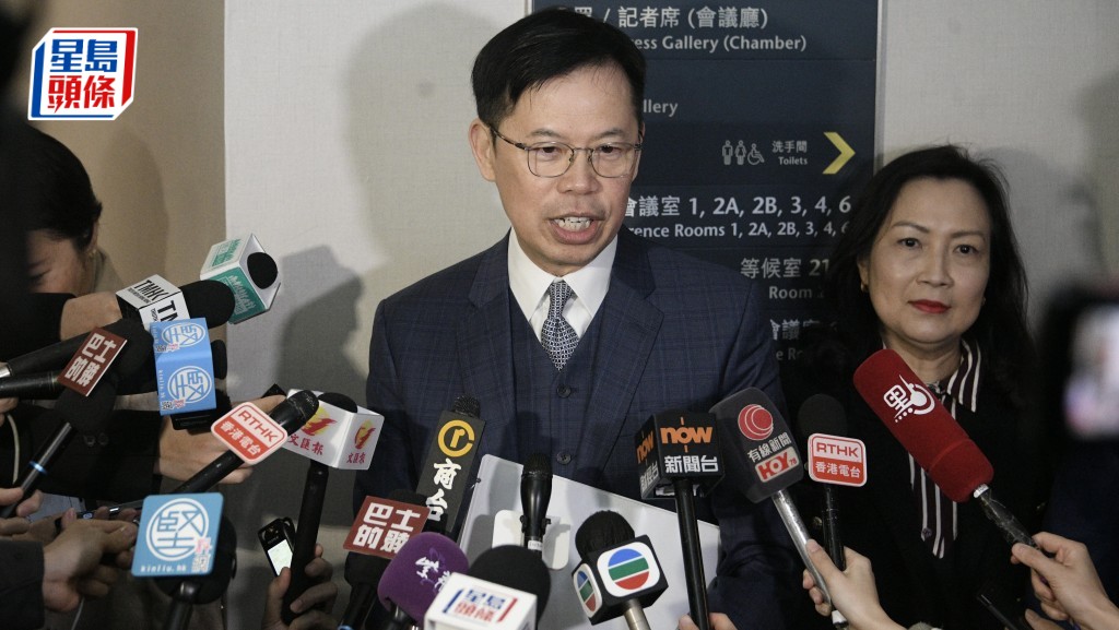 金融界陳振英立法會主席選舉後見記者。