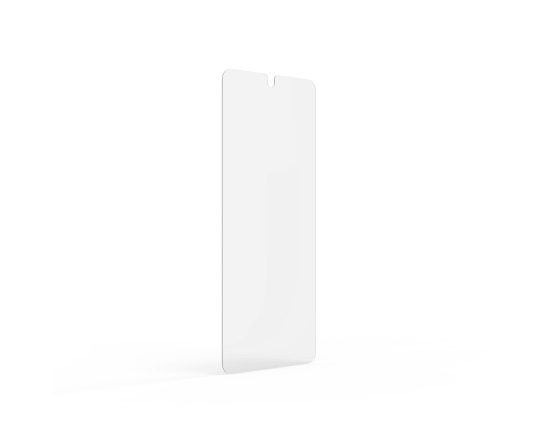 The transparent Zagg Glass Elite Screen Protector standing upright.