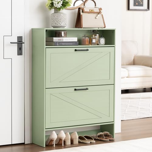 超薄翻盖抽屉鞋柜