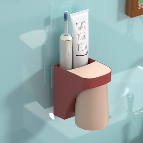 无需钻孔，磁吸式壁挂牙刷架