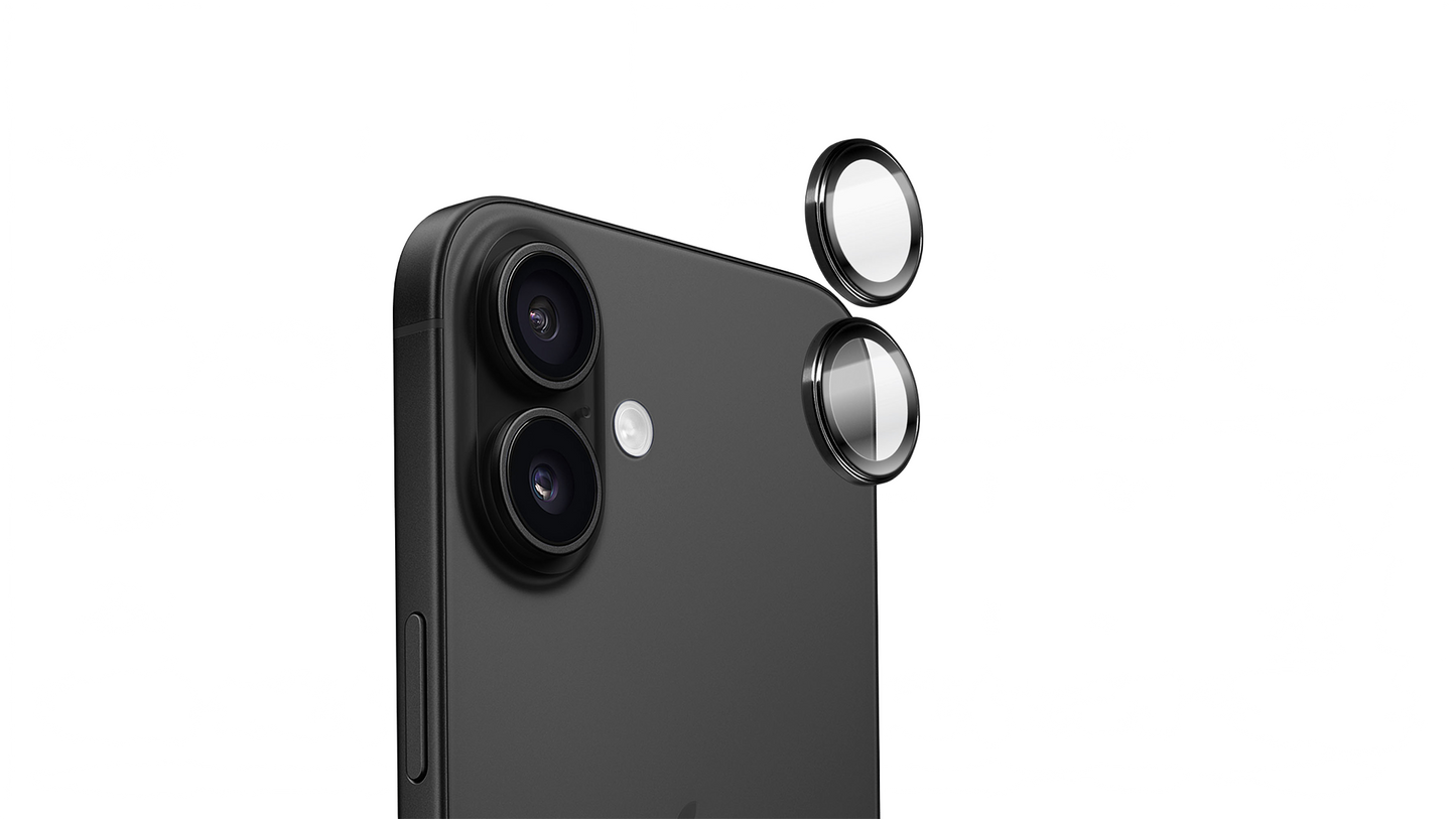 Torrii - iPhone 17 系列 BODYGLASS 鋁合金鏡頭環 (銀色/黑色)