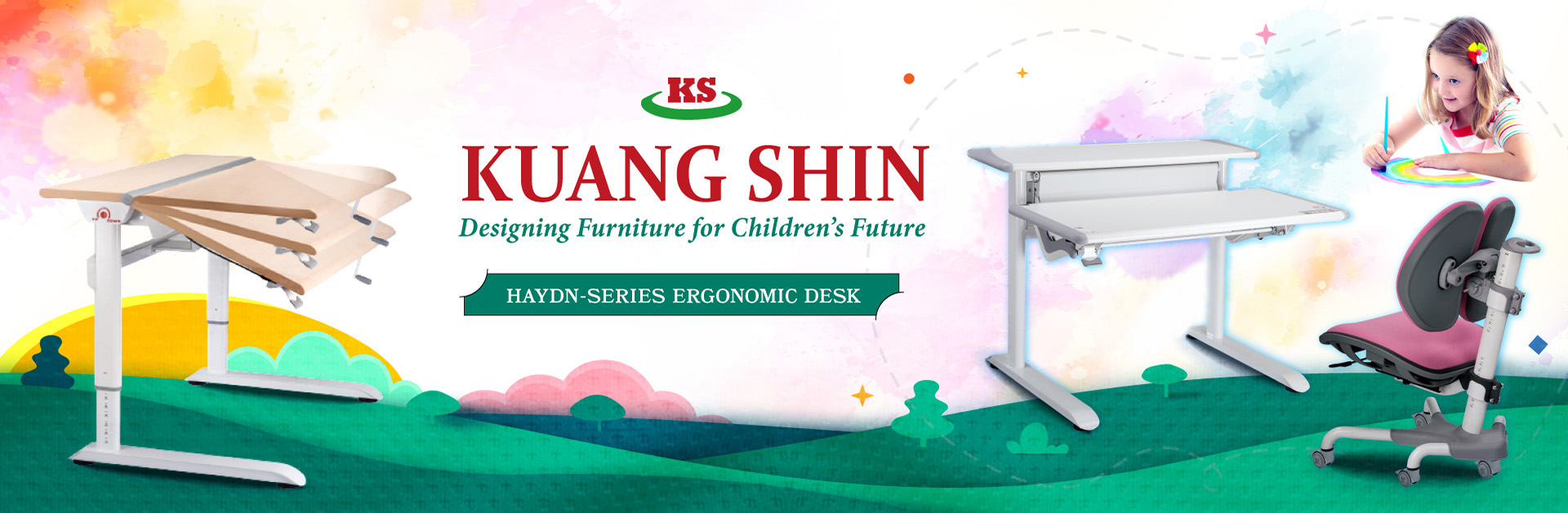 KUANG SHIN Designing Furniture for Children's Future HAYDN-SERIES ERGONOMIC DESK