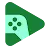 The Google Play Games logo, a green triangle shaped like a play button with a light green game controller inside.