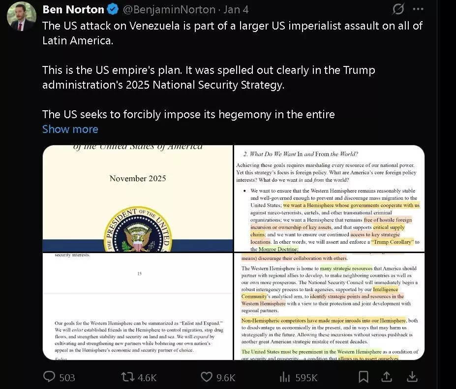 美国被爆对委内瑞拉动手背后 暗藏一个更大图谋