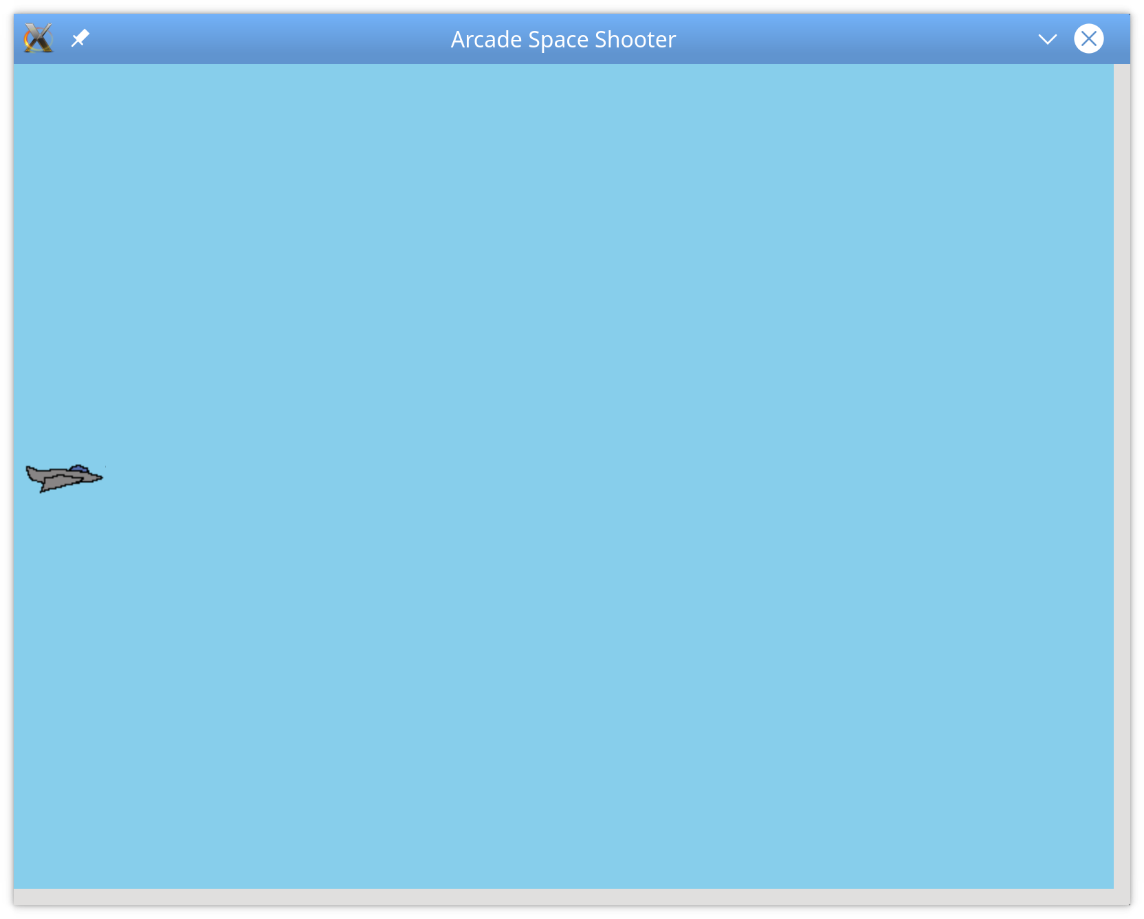 Arcade tutorial game with just a player