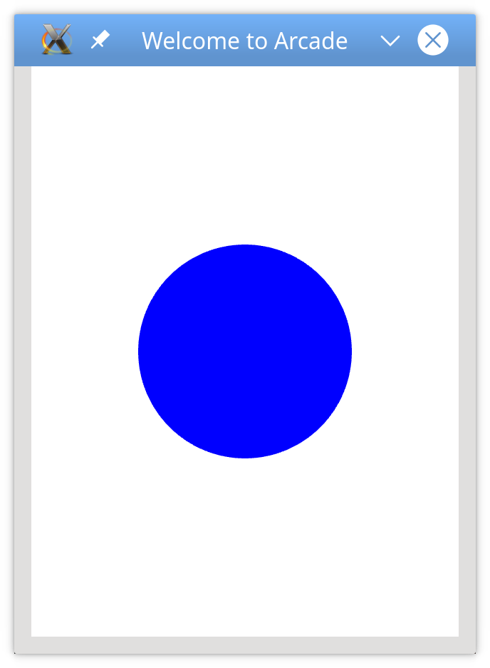 A basic program using the arcade library.
