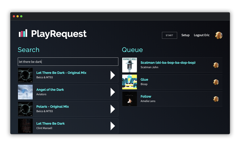 PlayRequest Screenshot