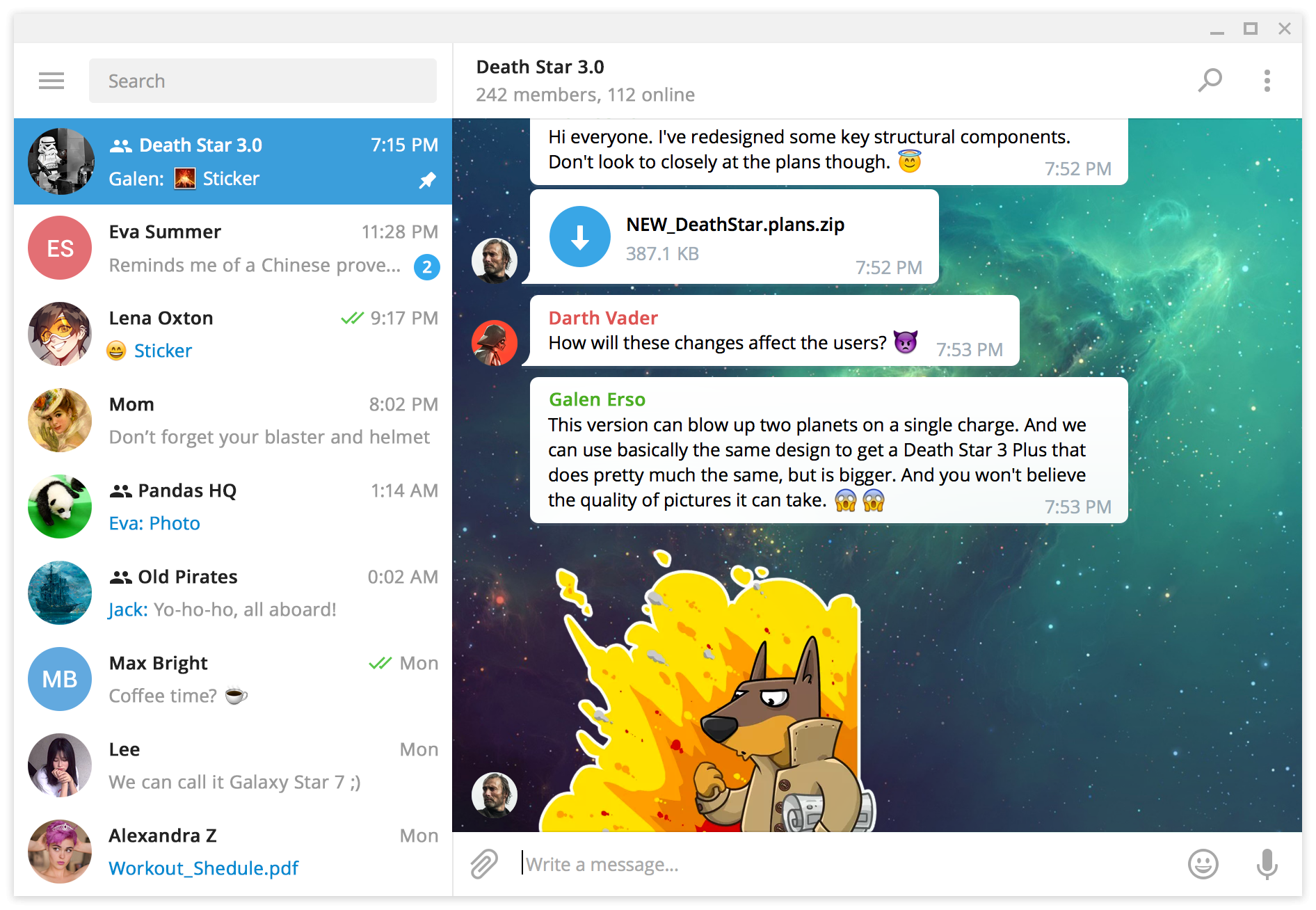Preview of Telegram Desktop Preview of Telegram Desktop