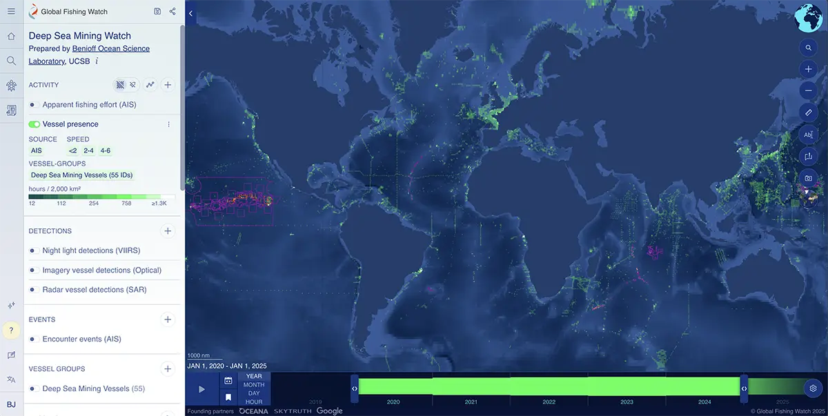 Global Fishing Watch and Benioff Ocean Science Laboratory launch Deep-Sea Mining Watch