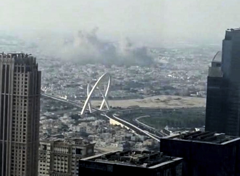 卡塔爾多哈周二發生多宗爆炸。美聯社 卡塔爾多哈周二發生多宗爆炸。美聯社