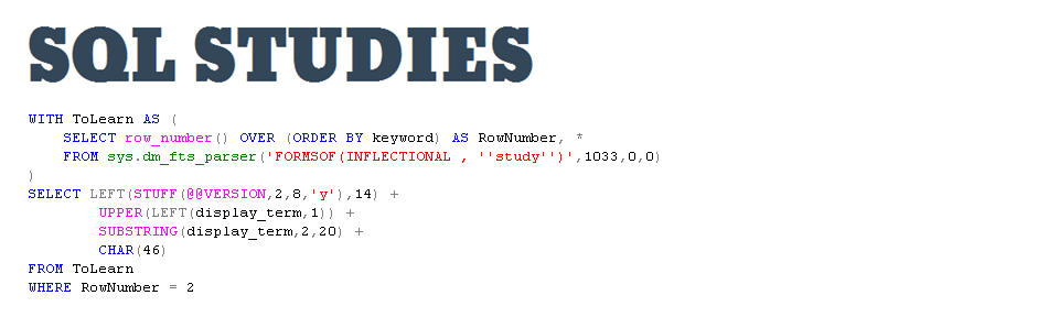 SQL Studies