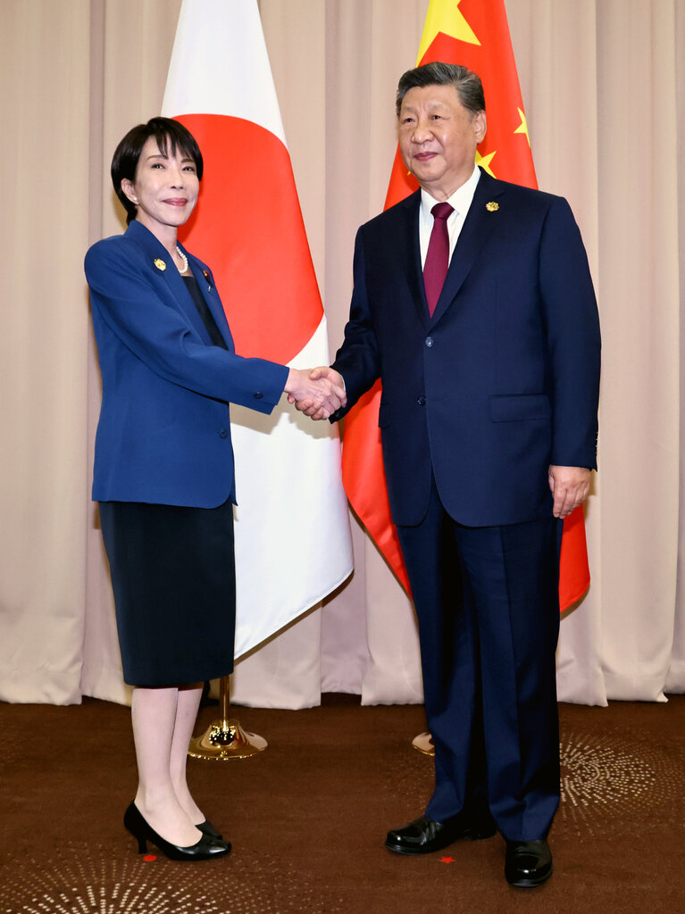 高市早苗与中国领导人习近平上月在韩国会晤。